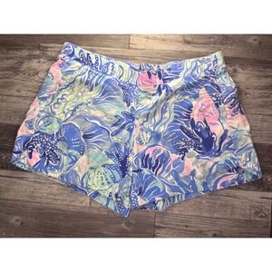 Lilly Pulitzer Ocean View Shorts Saltwater Blue Small‎ Coconutgirl Beachy
